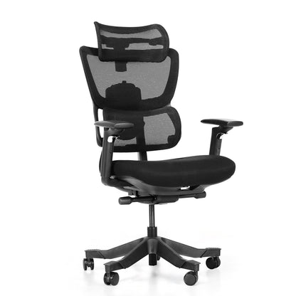 S3P-S Ergonomic Office Chair with High-Density Foam Seat & VTS Sliding Backrest - High Back Desk Chair with 150° Recline, 3D Cantilever Headrest, Adaptive Lumbar Support for Home Office