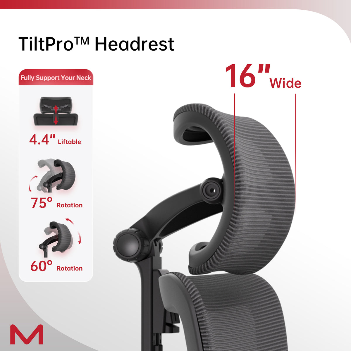 S3P-S Ergonomic Office Chair with High-Density Foam Seat & VTS Sliding Backrest - High Back Desk Chair with 150° Recline, 3D Cantilever Headrest, Adaptive Lumbar Support for Home Office