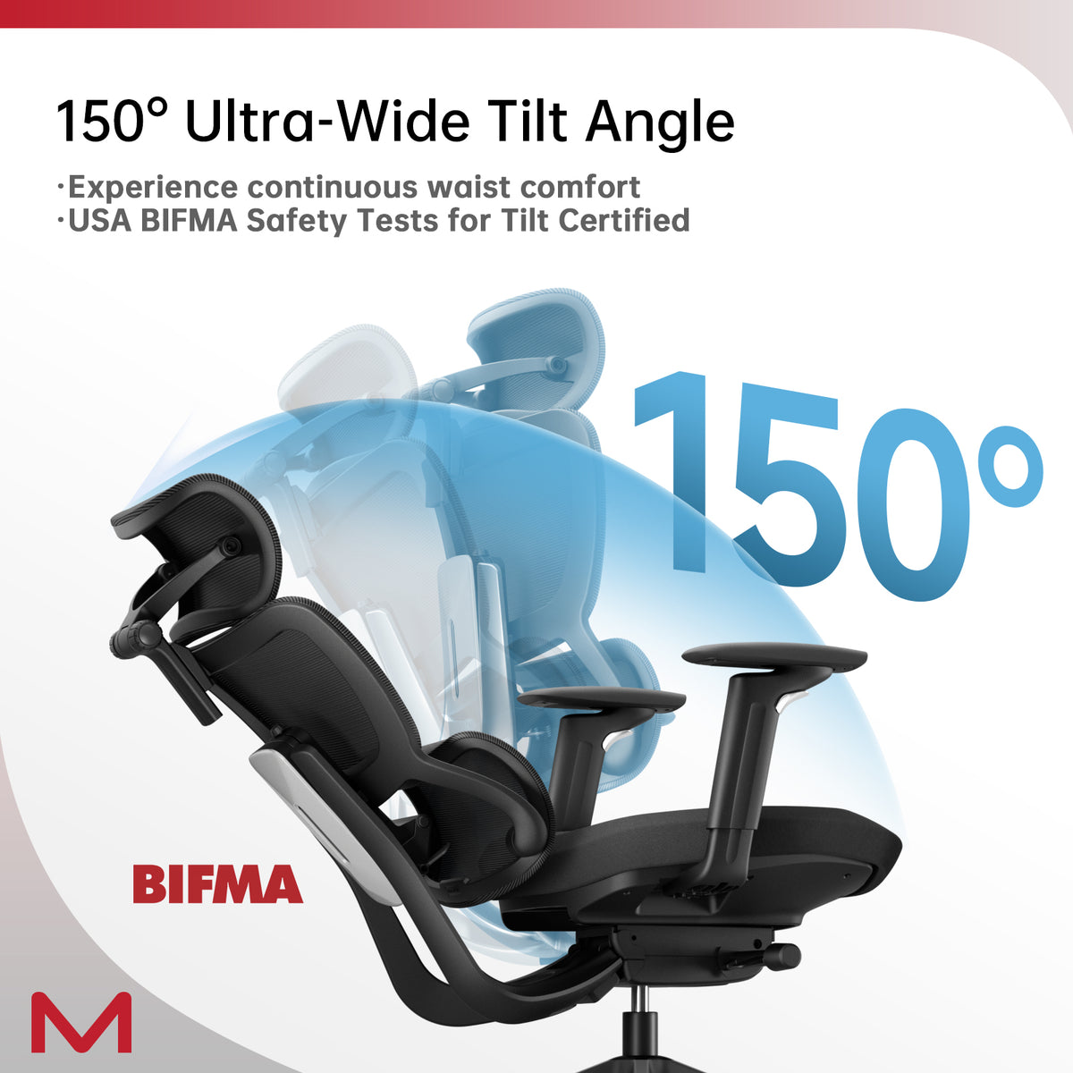 S3P-S Ergonomic Office Chair with High-Density Foam Seat & VTS Sliding Backrest - High Back Desk Chair with 150° Recline, 3D Cantilever Headrest, Adaptive Lumbar Support for Home Office