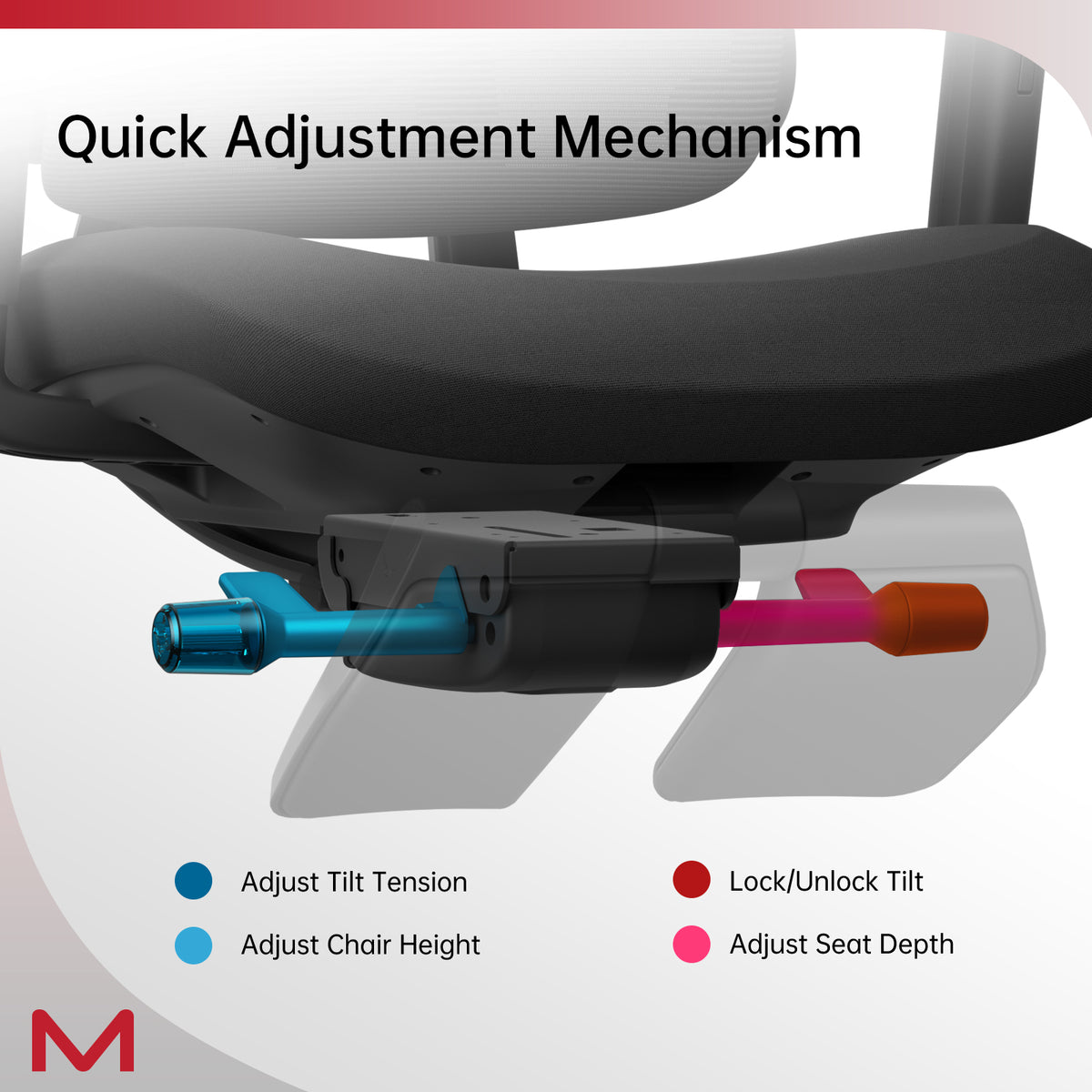 S3P-ST Ergonomic Office Chair with VTS Back Sliding Technology 136°-150° Recline, 3D Adjustable Headrest, Retractable Footrest, Max Load 135 kg, 5D Armrests